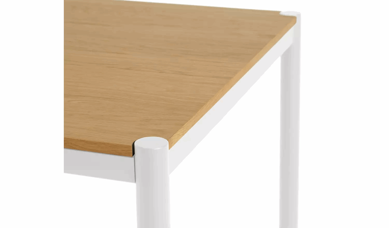 Caleb Wood 4 Seater Dining Table - White/Oak