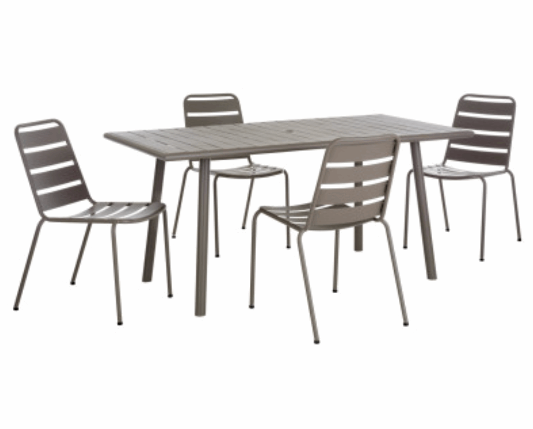 Habitat Darwin Set of 4 Dining Chairs -  Grey (No Table)