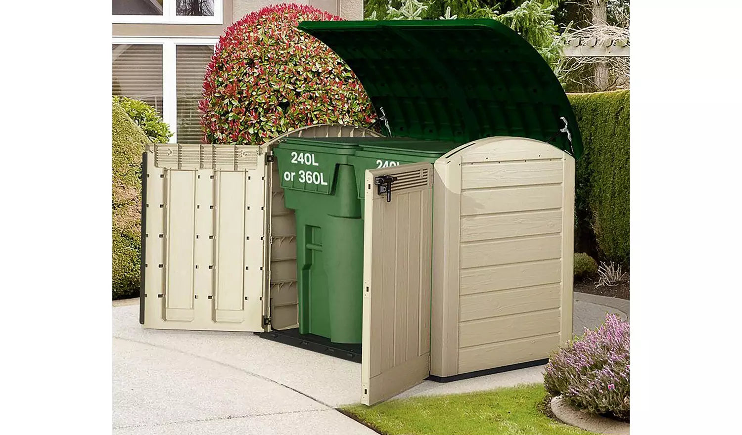 Keter Store It Out Ultra 2000L Bike Shed - Beige/Green